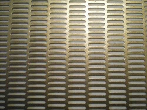 Perforated Metal With Oblong Holes - Ends Staggered