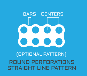Perforated Metals With Round Holes Up To 36 Inches Wide Stright Pattern
