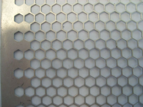 Clark Perforating - Perforated Metals Hexagonal Holes staggered